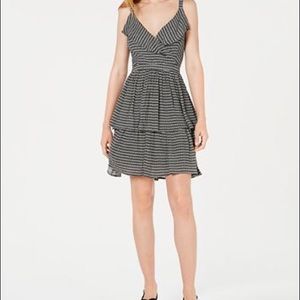 Bar III Printed Ruffled Dress